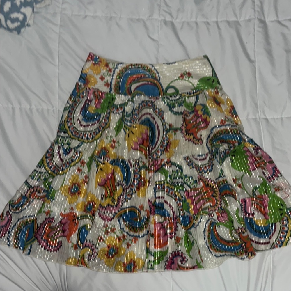 Trina Turk Colorful Paisley Print Women's midi Skirt